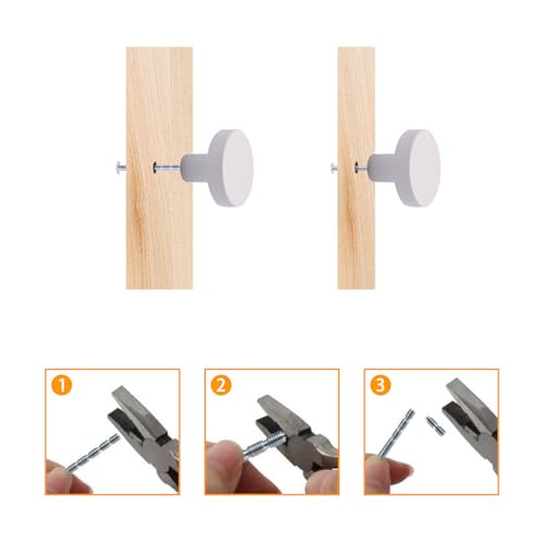 Cabinet Knobs White 6 Pack, White Dresser Knobs Round Knob for Dresser Drawers, Single Hole Cabinet Door Knob Dressers Drawer Pulls Handles - color: White