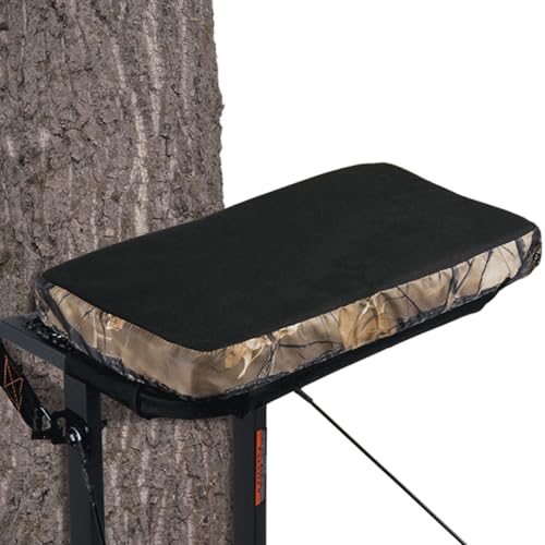 MUDDY Standard Seat Cushion - 18" x 10" Durable Lightweight Portable All-Day Comfort Hunting Outdoor Cushioned Tree Stand Seat with Silent Ties, Fits Most Treestands