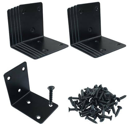4Pcs 2.5" Black L Shaped Corner Bracket 65*65mm - style: 4Pcs 2.5" x 2.5"