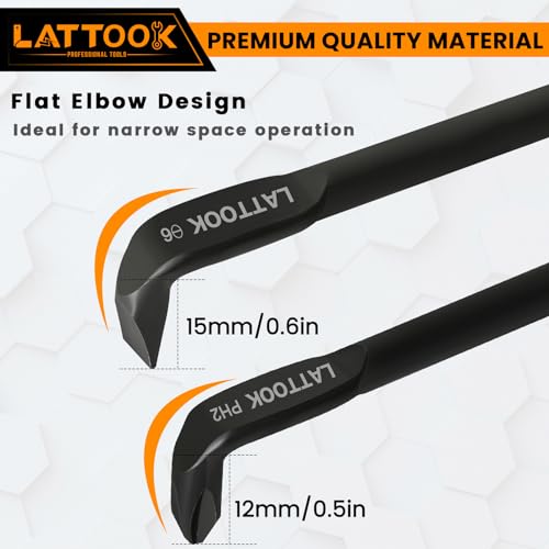 3PCS L-Type Right Angle Offset Screwdriver Set(PH1, PH2, SL6) - style: L-TYPE