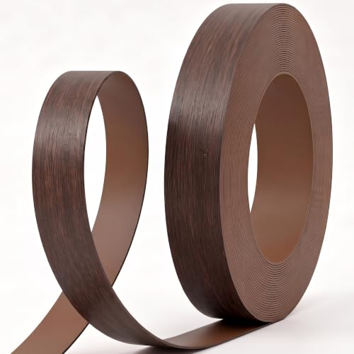 GSCIT Club Edge Banding, 1/2 inch x 25ft roll of Edge Banding Non glued Flexible Veneer Walnut PVC Tape Banding for Cabinet Repair Furniture Restoration - color: Walnut, size: 1/2"x 25ft
