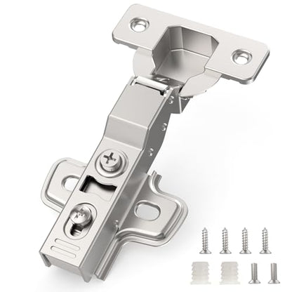 Chibery 30 Pack Half Overlay Cabinet Hinges, Soft Close, Frameless, 105° - size: Half Overlay
