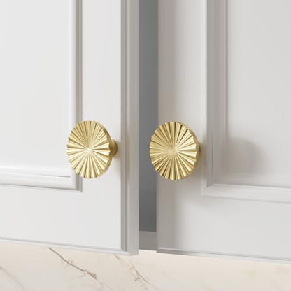 Goldenwarm 18Pack Gold Cabinet Knobs Drawer Dresser Knobs for Kitchen - size: Single Hole
