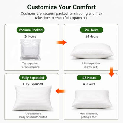Leinuosen 3 Pcs 16x26 Shredded Memory Foam Couch Back Cushion Replacement - size: 16 x 25 Inch