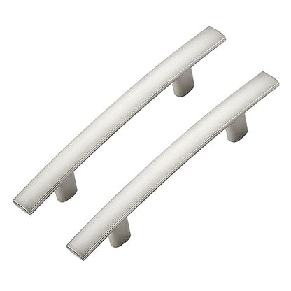 30 Pack Brushed Nickel Cabinet Handles, 3" Hole Center Curved Pulls - color: Brushed Nickel, size: 3" Hole Center