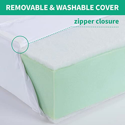 HOMBYS Couch Cushion Replacement Wrapped with Polyester Batting, High Density Couch Cushions Inserts with Dacron Fiber Layer,Upholstery Cushion Padding with Removable Cover,6 inch Thick,26"x26", 1pcs - size: 26"x26"x6"