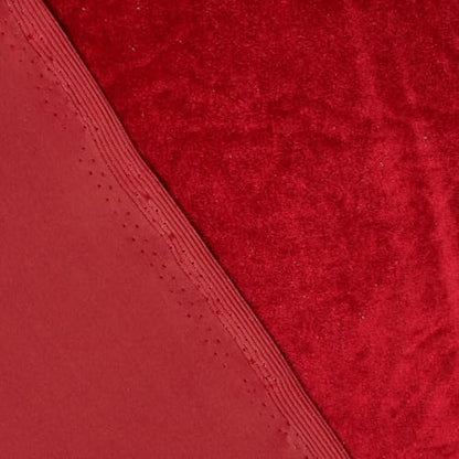 Stretch Velvet Fabric 60 Inch Polyester Spandex By The Yard for Sewing Apparel & Upholstery - Dark Red (1 Yard) - color: Dark Red, size: 1 Yard