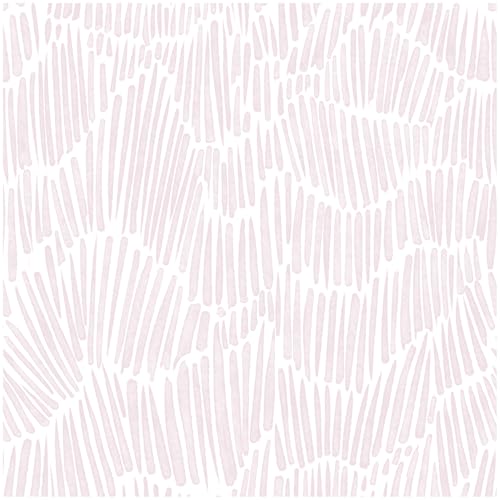 Theper Pink Contact Paper Striped Peel and Stick Wallpaper Boho 17.3"×78.8" - color: Pink, size: 17.3" x 78.8"