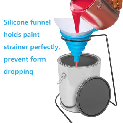 100Pack 100 Micron Paint Strainers Paint Cones with Silicone Funnel - size: 101 Pack