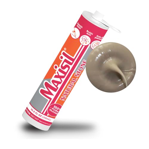 Maxisil Natural Stone Silicone Sealant 10.4 oz - N27 Travertine, RDX1001TR - color: N27 Travertine