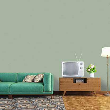 Sage Green Wallpaper Stick and Peel Green Contact Paper Removable Wallpaper - color: Sage Green, size: 17.7" x 118"