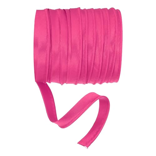 Maxi Piping Bias Tape, 5 Yards Piping Trim with Cord Satin Binding Lip Cord Trim Fit for Sewing Garment Webbing Trimming Crafts Decorating - (Rose Red) - color: Rose Red