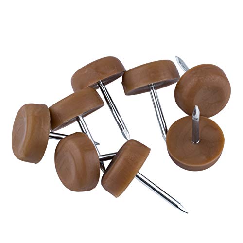 Nylon Furniture Glides - 7/8" Diameter - Pack of 12 - Chair and Table Leg Floor Protectors - Scratch-Preventing Floor Pads for Furniture Legs - FG3-NL