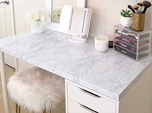 Abyssaly Marble Contact Paper, White Gray Faux Marble Wallpaper, Self Adhesive Removable Counter Top Peel and Stick Waterproof for Kitchen Backsplash with Scraper, Paper Cutter 15.7" X 118" - color: Gray, size: 15.7" x 118"