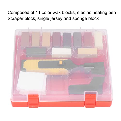 Floor and Furniture Cracks Repair Kit with Easy Usefully Melting Tool Sandable and Quick Drying Wax Filler for Hardwood Matches Maple Oak Cherry Walnut and Mahogany