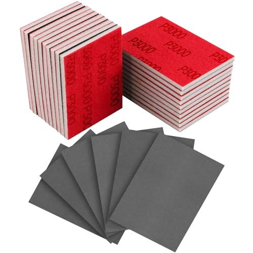 24Pcs Sanding Sponge 3000 Grit Wet Dry Soft Foam Hand Sander Block - size: 24pcs 3000 Grit, style: Aluminum
