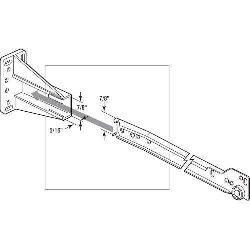 Prime-Line Drawer Side Track Brackets, White Nylon (1 Pair)