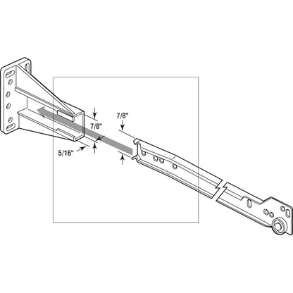 Prime-Line Drawer Side Track Brackets, White Nylon (1 Pair)