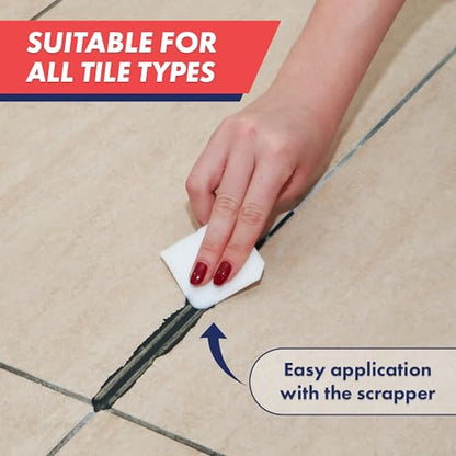 ZippySolve Tile Grout Repair Kit, Refresh Tile (8.8oz Dark Grey/Anthracite) - color: Dark Grey / Anthracite