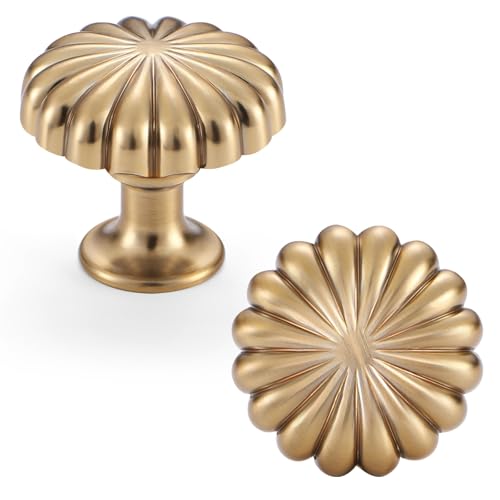 Champagne Bronze Cabinet Knobs，10 Pack Drawer Pulls for Dressers - color: Champagne Bronze