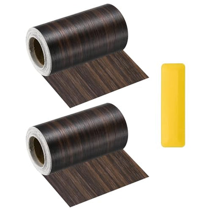 HARFINGTON Wood Grain Repair Tape 4" x16ft Self-Adhesive Repair Patch - color: Black Walnut, size: 4" x 16ft