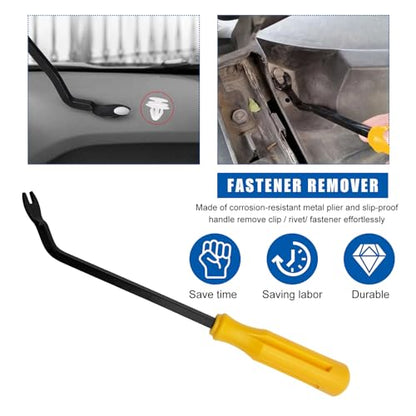 5 PCS Auto Trim Removal Tool Kit, No Scratch Plastic Interior Door Panel Clip Fastener Removal Pry Set, Vehicle Audio Dash Window Molding Remover Tool Kit, Car Accessories (Yellow) - color: Yellow