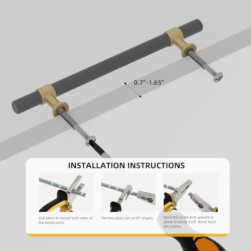 Goldenwarm 10 Pack Black and Gold Cabinet Pulls, 3 Inch T Bar Handles - color: Black&Gold, size: 3 in Hole Center (76mm)