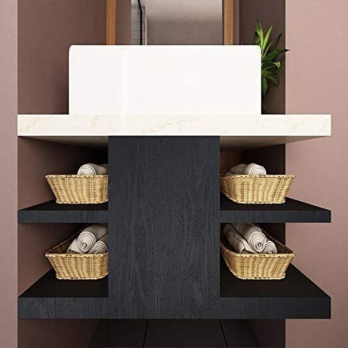 tiltil Black Wood Peel and Stick Wallpaper Wood Contact Paper 11.8"×78.8" - size: 11.8" x 78.8"