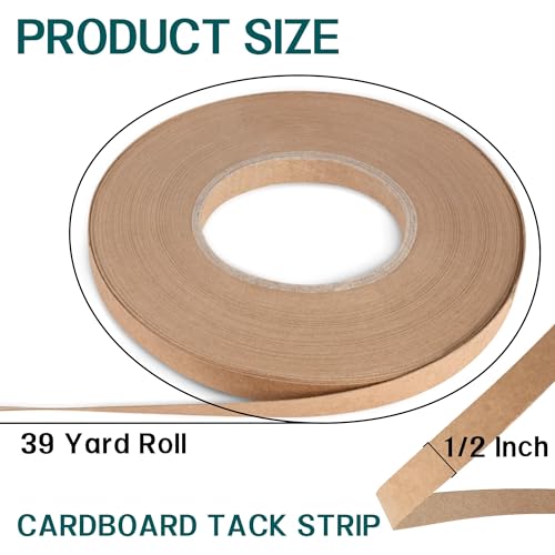1/2" Upholstery Tack Strip, 39 Yard Hard Upholstery Sofa Making Strips Great for Making Professional Edges Repair on Furniture Chair Sofa,Longer Upholstery Tacking Strip - size: 39 yard x 1/2 Inch