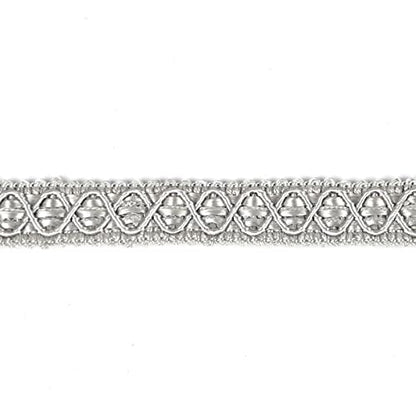 Gimp Braid Trim, 5 Yards 0.59 Inch Fabric Trim, Silver - color: Sliver, size: 5yard