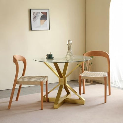 Modern Gold Table Base with Suction Cups for Glass Tops - color: Gold