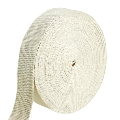 Natural Heavy Cotton Webbing 1-1/4 Inch, 12 Yards Cotton Webbing Strap for Rug Binding Trim, Seam Reinforcement & Homemade Cloth Belt Supplies - size: Width: 1-1/4 Inch