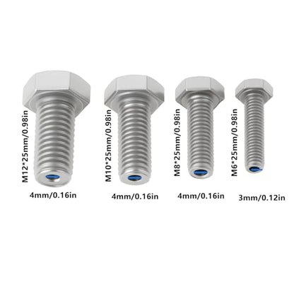 4pcs Broken Snapped Stud Drill Guide Kit Stainless Steel M6 M8 M10 M12 for Repairing Broken Studs
