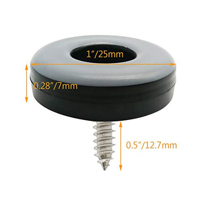 Furniture Sliders Chair Glides 1" Heavy Duty Furniture Glides Sliders Reusable Round Chair Leg Slides with Stainless Steel Screws Move Your Furniture Easy & Safely Protects Your Floor - 20 Pack - size: 1"_20 Pack