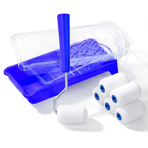 Bates- 2 Inch Foam Paint Roller Kit, 10 Pack Small Paint Roller Kit - color: Blue