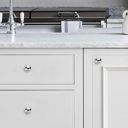 khtumeware 10 Pack Heavy Duty 1-1/8" Vibrant Polished Nickel Cabinet Knobs - color: Polished Nickel, size: Diameter：1-1/8-knobs