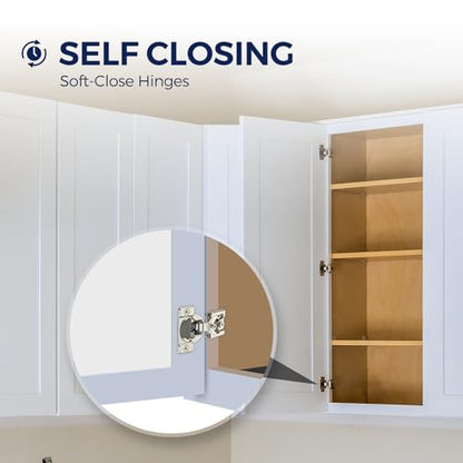 Satin Nickel Soft Close Cabinet Hinges,1/2 Inch Overlay,60 Pack (30 Pairs) - size: 1/2 inch Overlay