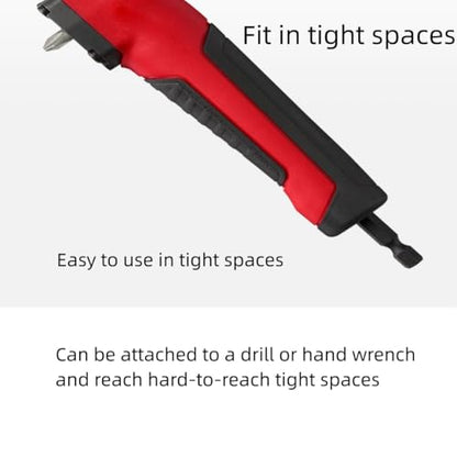 Wokyo Mini Right Angle Power Screwdriver Right Angle Bit Socket Adapter 1/4In 90 Degree Rotatable Screwdriver Kit Wrench, Practical Small Furniture, Ideal for Use in Tight Spaces or Repairs