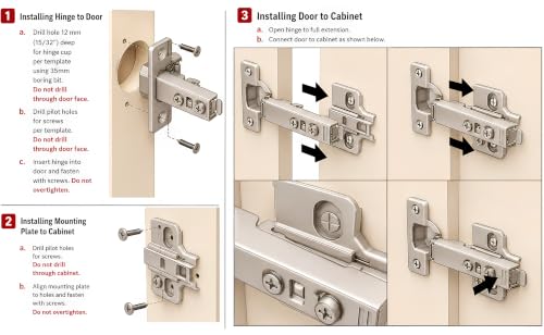 100-Pack Full Overlay Frameless Soft-Close European Hinges - size: 100 Pieces