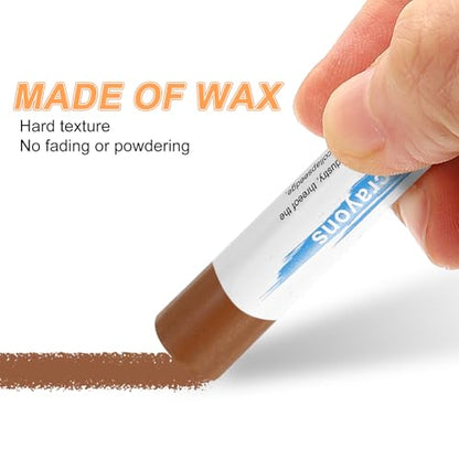 HARFINGTON 5pcs Wood Filler Sticks Wooden Wax Touch Up Furniture Repair Crayons for Scratch Hole Wood, Birch - color: Birch