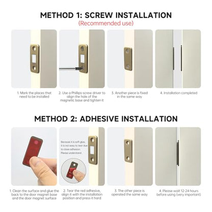 8Pack Cabinet Magnets for Door Closure Bronze Magnetic Door Latch Magnetic Cabinet Locks YY012-8 - size: 8Pack