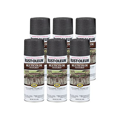 Rust-Oleum Stops Rust Multi-Color Textured Spray Paint, Aged Iron - color: Aged Iron, size: 12 Ounce (Pack of 6)