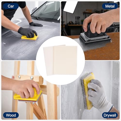 18Pcs 320Grit Sanding Sponges, 4x2.8In Hook & Loop White - size: 320 Grit