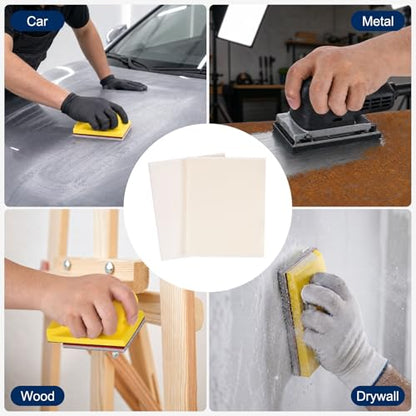 18Pcs 1200-1500Grit Sanding Sponges, 4x2.8In Hook & Loop White - size: 1200-1500 Grit