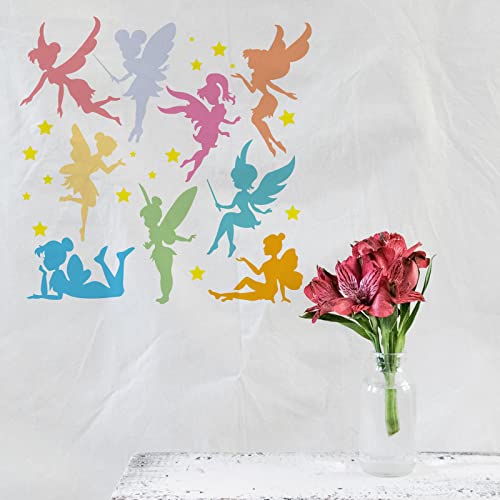 FINGERINSPIRE Little Fairy Drawing Painting Stencils Template 11.8x11.8inch - color: Little fairy