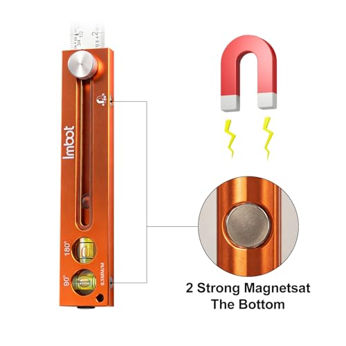 Imbot Leveling Marking Ruler Adjustable for Carpentry Woodworking