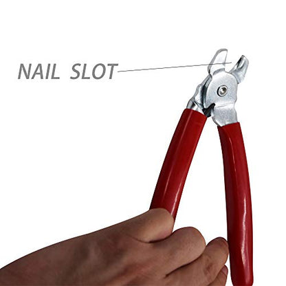 HARDK Hog Ring Pliers set Angled with 500PCS Galvanized Hog Rings - Perfect for Furniture Upholstery, Auto Upholstery, Plastic Meat & Sausage Casings - style: Angled & 500 PCS