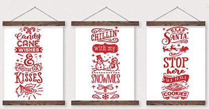 Alinacutle Candy Cane Wishes Silkscreen Stencil,Reusable Self-Adhesive Silk Screen Printing, Sentiments Template,for Printing on Wood/Fabric/Paper,8.5" x 11“ - color: Candy CANE WISHES