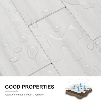 Peel and Stick Backsplash, 20-Sheet Peel and Stick Wall Tiles 13.5" x 5.8" PVC Subway Tile Stick on Backsplash for Kitchen Fireplace (Italian White Marble) - color: Italian White Marble