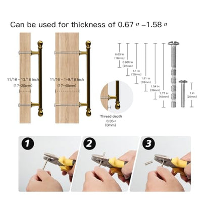 YAGU 6 Pack Champagne Bronze Kitchen Cabinet Handles 5 Inch(128mm) Hole Center Solid Dark Gold Dresser Drawer Pulls Honey Bronze Furniture Hardware for Cupboard Wardrobe Closet Vanity - color: Champagne Bronze, size: 6 Pack, style: 5''/128MM Hole Center